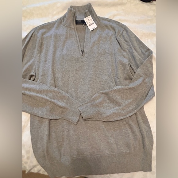 J crew half zip pullover medium grey - Picture 1 of 2
